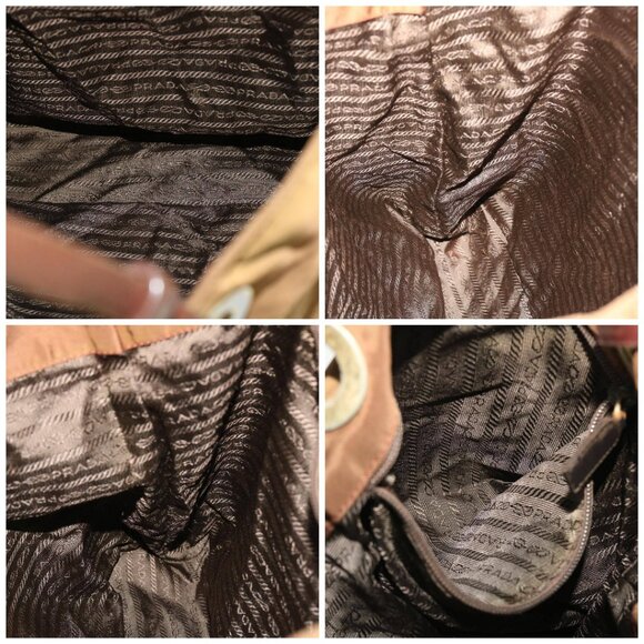 PRADA Tote Bag Nylon Brown Auth cl694 - Picture 13 of 15